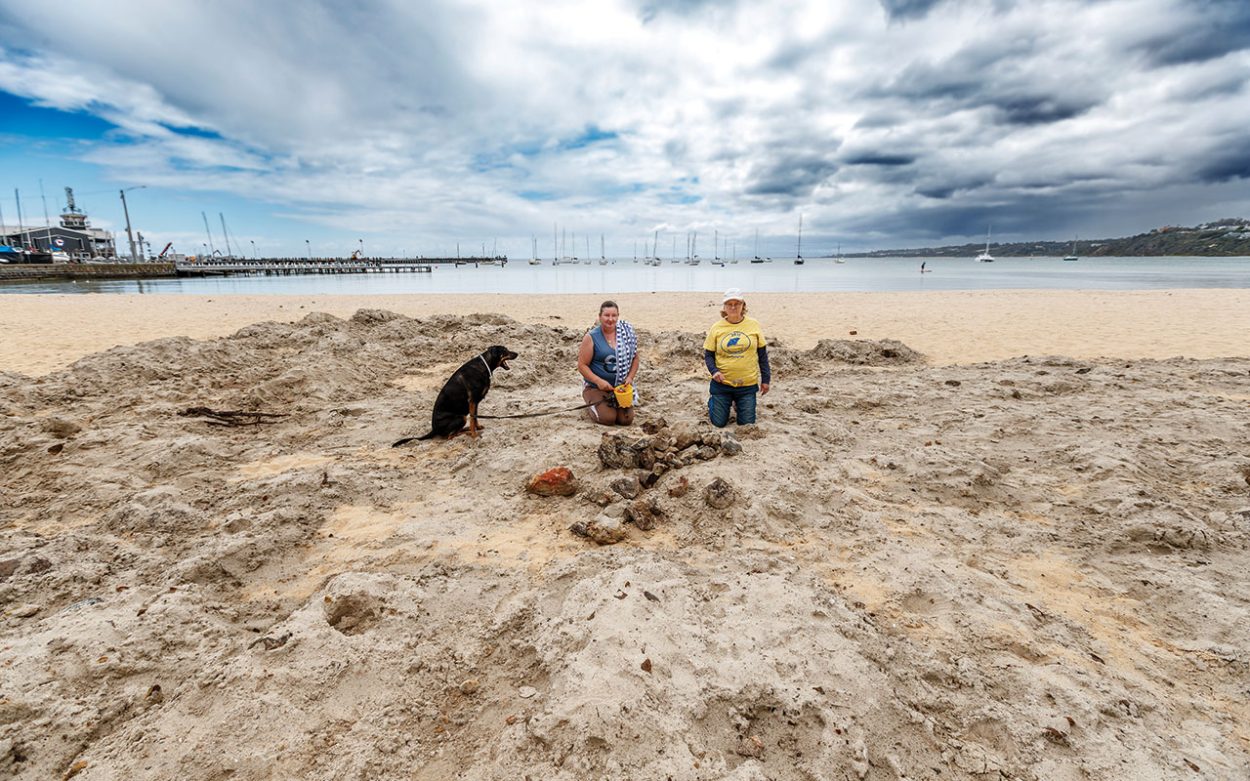 Dredging spoils dumped on Mothers Beach