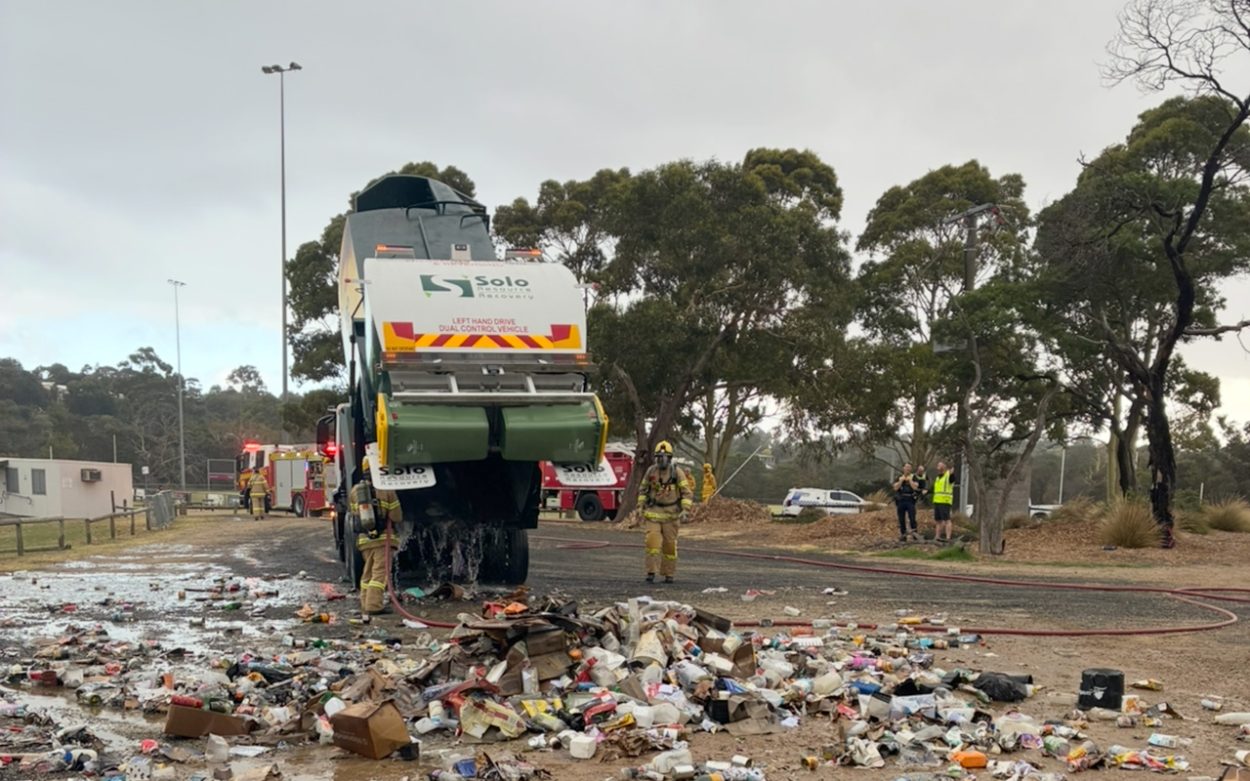 Fire in recycling truck highlights dangers of hazardous waste in household bins