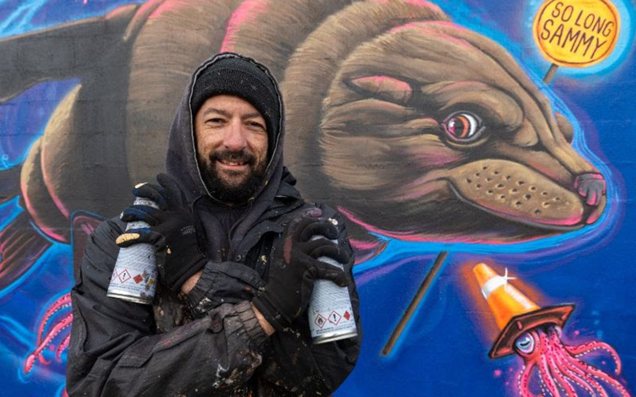 Sammy immortalised in Safety Beach mural