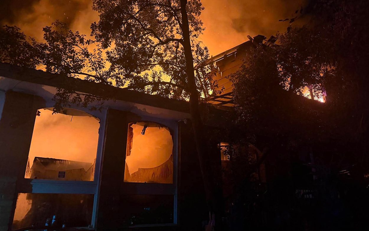 Winter warning after fireplace sparks devastating house fire