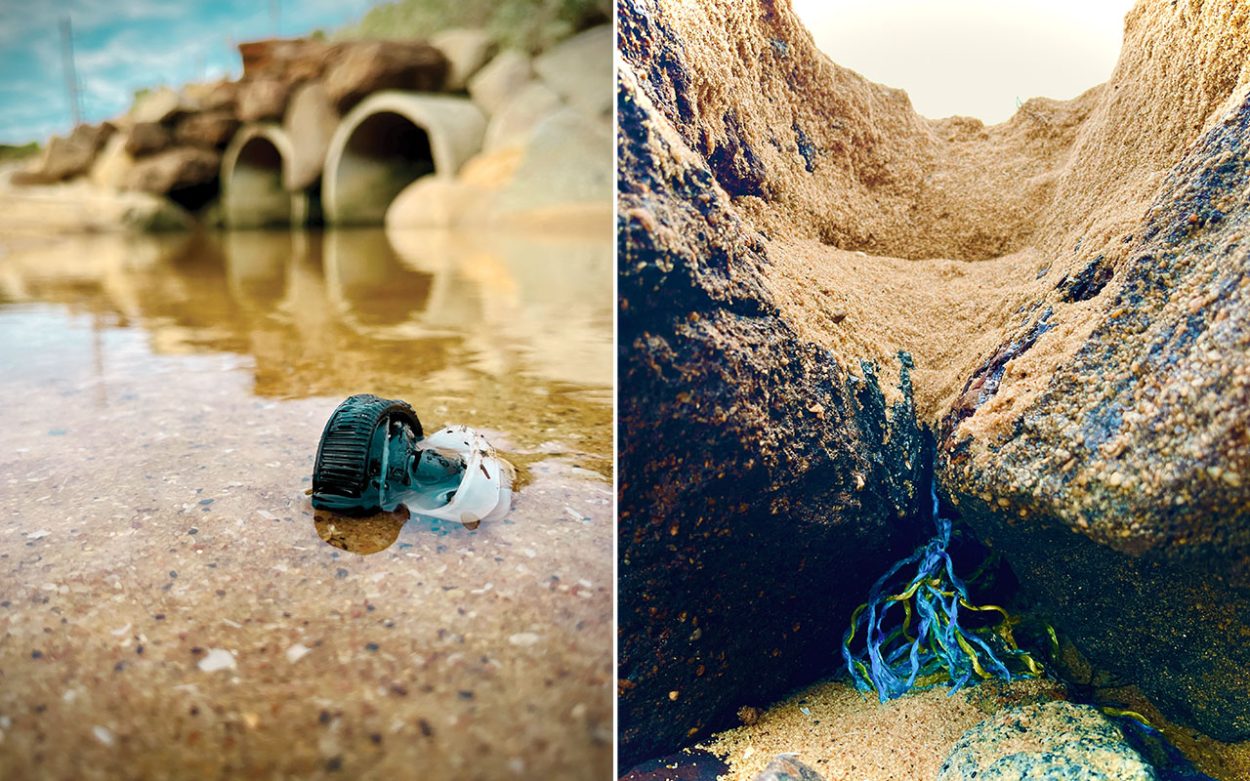 Students hold photo exhibition to showcase beach pollution